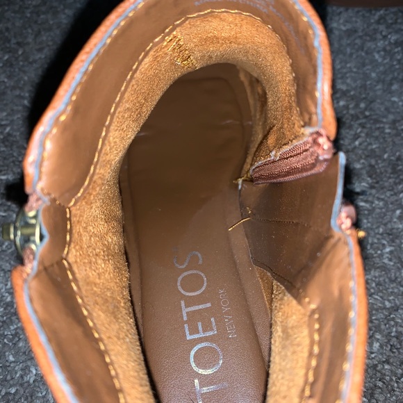 Tan faux leather booties - Picture 3 of 5